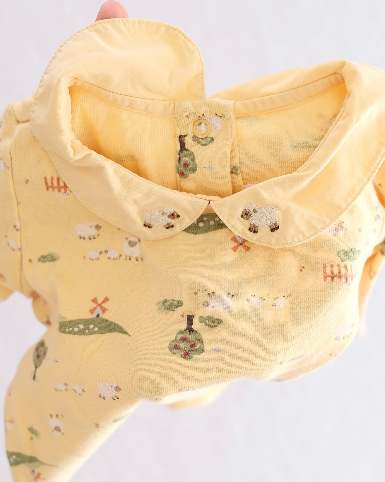 Vintage Gymboree 2006 Wooly Pals Bodysuit and Velour Hoodie Set Outfit: 24m - Yellow Clover Vintage Kids Clothes