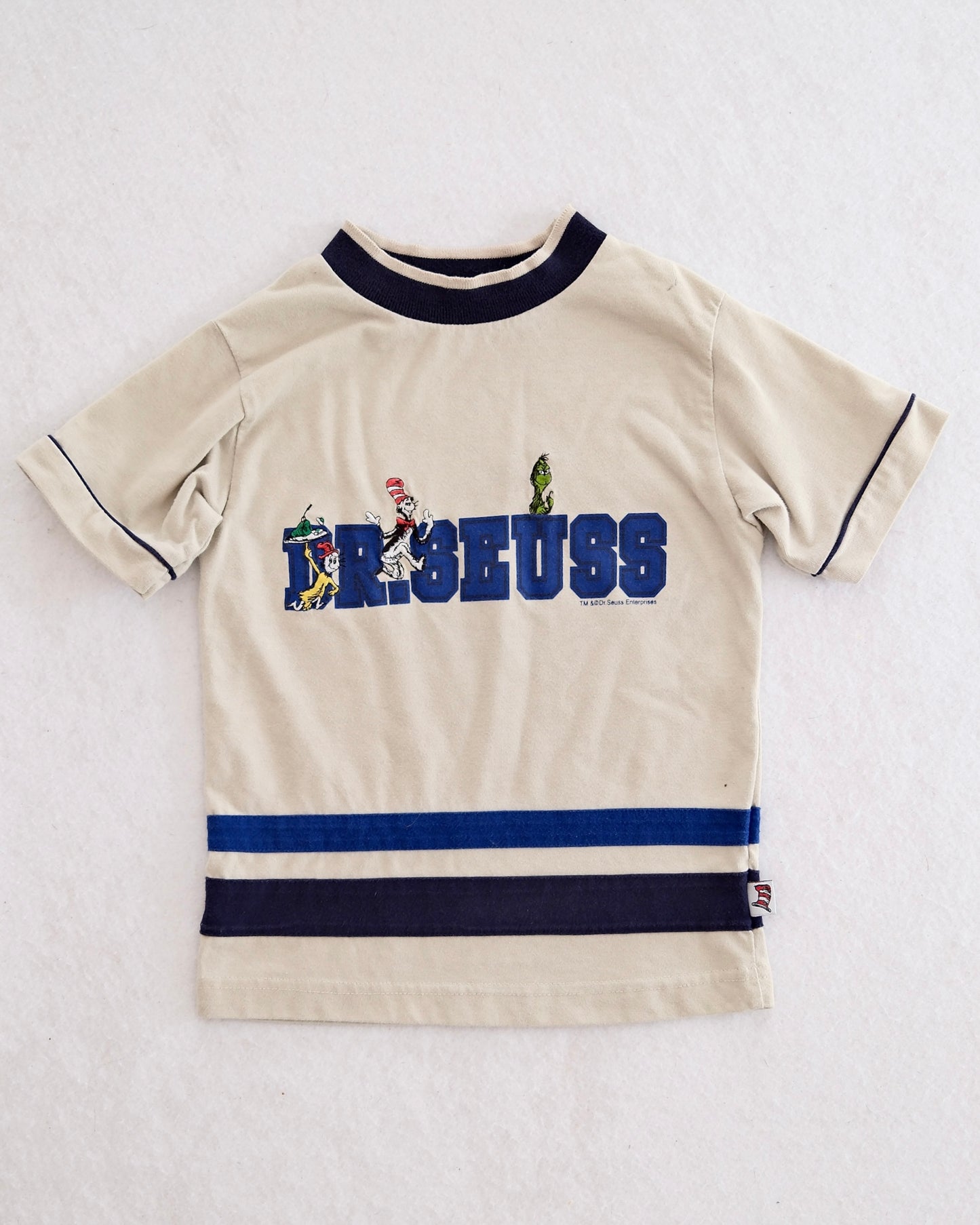 Vintage Dr. Seuss Embroidered Ringer Tee: 6y?