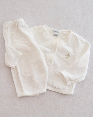 Vintage Ralph Lauren Cream Bear Cardigan Set: 6-12m
