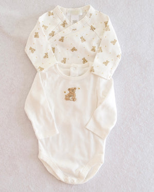 Y2K Janie and Jack Honey Bear Bodysuit Set: 0-3m