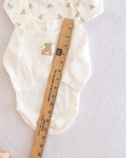 Y2K Janie and Jack Honey Bear Bodysuit Set: 0-3m