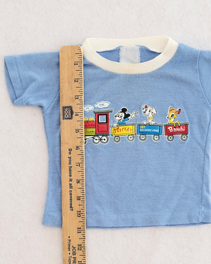 Vintage Walt Disney Mickey, Dalmatians, Bambi Train Tee: 18m?