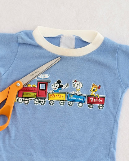 Vintage Walt Disney Mickey, Dalmatians, Bambi Train Tee: 18m?