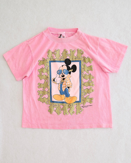 Vintage Disney Pink Mickey Sunglasses Tee: Size 5/6