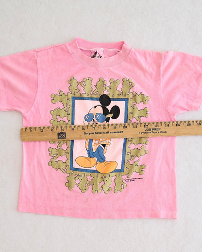 Vintage Disney Pink Mickey Sunglasses Tee: Size 5/6