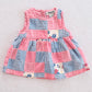 Y2K OshKosh Pink & Blue Patchwork Gingham Dress: 3m - Yellow Clover Vintage Kids Clothes