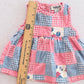 Y2K OshKosh Pink & Blue Patchwork Gingham Dress: 3m - Yellow Clover Vintage Kids Clothes