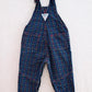 Vintage OshKosh Patterned Denim Overalls with Red Trim: 18m - Yellow Clover Vintage Kids Clothes