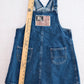 Vintage Polo Ralph Lauren Denim Jumper Dress with Flag Logo: 6X - Yellow Clover Vintage Kids Clothes