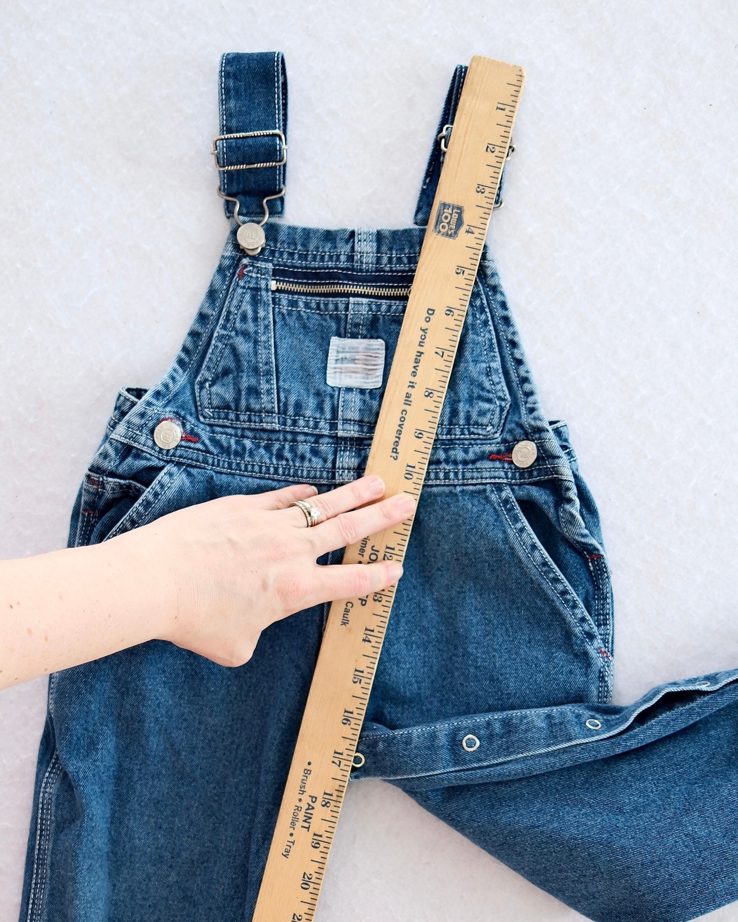 Vintage Polo Jeans Co. Ralph Lauren Denim Overalls with Logo Straps: 18-24M - Yellow Clover Vintage Kids Clothes