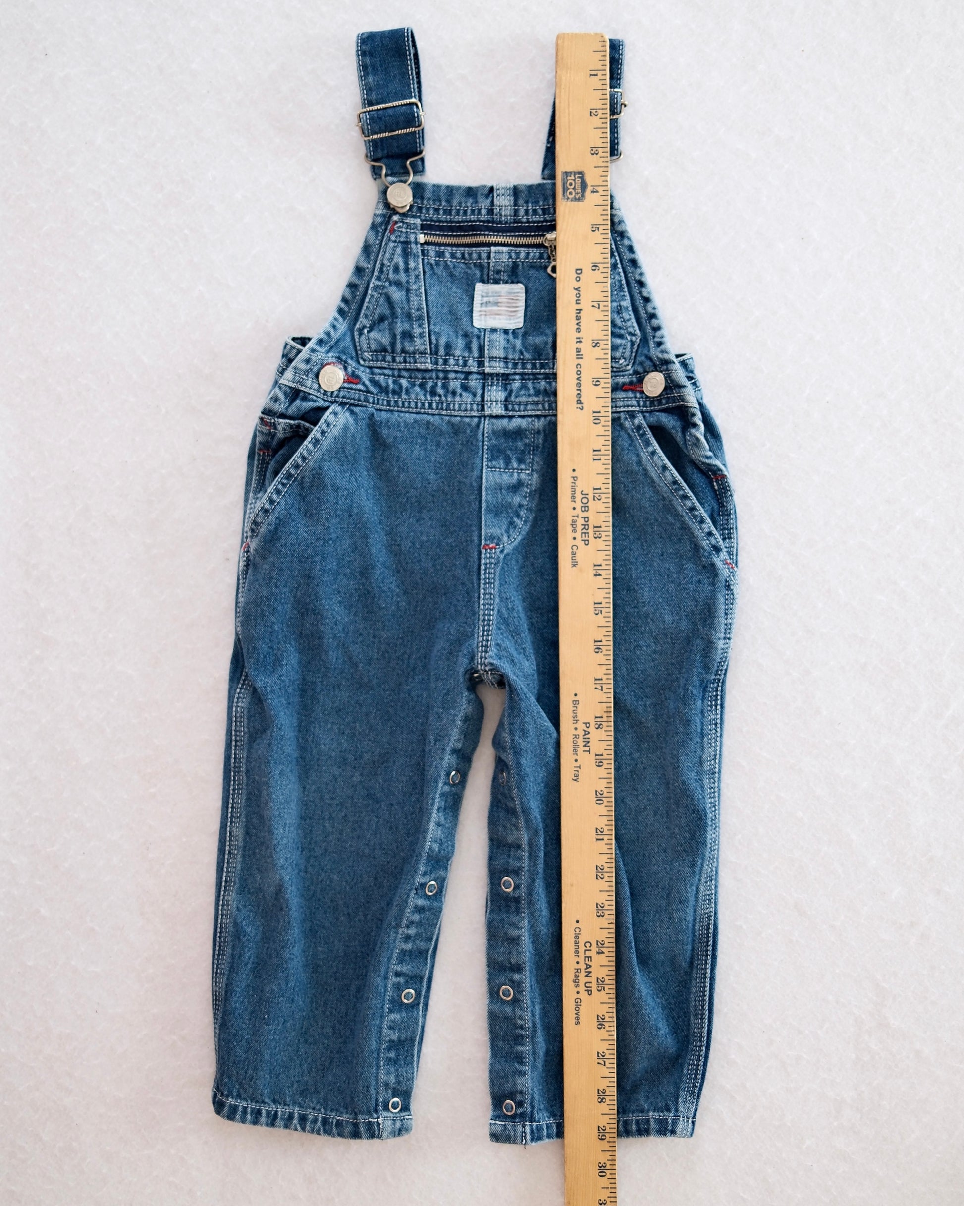Vintage Polo Jeans Co. Ralph Lauren Denim Overalls with Logo Straps: 18-24M - Yellow Clover Vintage Kids Clothes