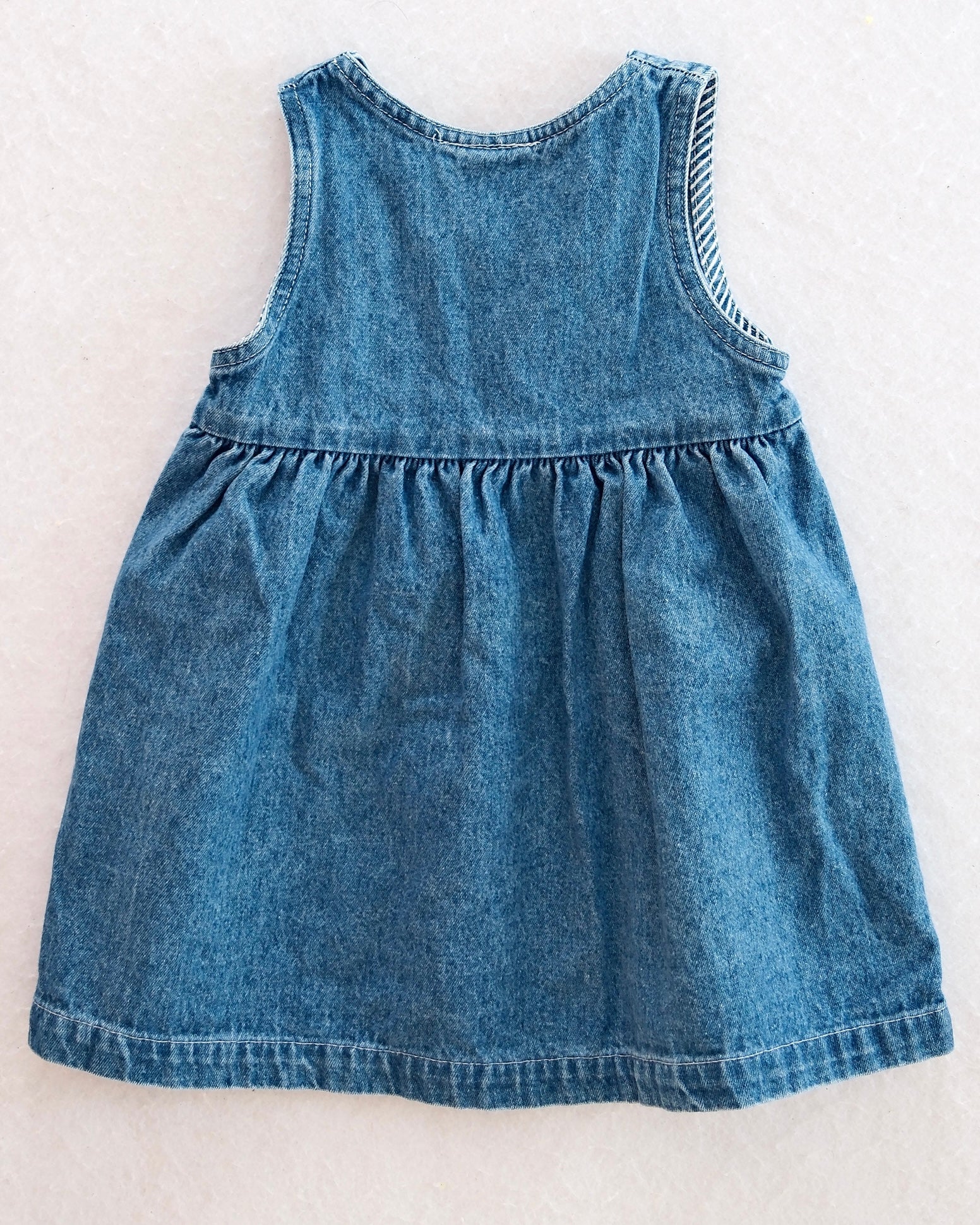 Vintage OshKosh Denim Babydoll Dress: 2T - Yellow Clover Vintage Kids Clothes