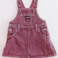 Y2K OshKosh Pink & Navy Stripe Overall Skirt: 12m - Yellow Clover Vintage Kids Clothes