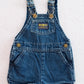 Vintage OshKosh Medium Wash Denim Shortalls: 6–9m - Yellow Clover Vintage Kids Clothes