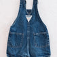 Vintage OshKosh Medium Wash Denim Shortalls: 6–9m - Yellow Clover Vintage Kids Clothes