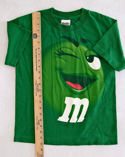 Y2K M&M's Green Character Tee: Medium (Youth)