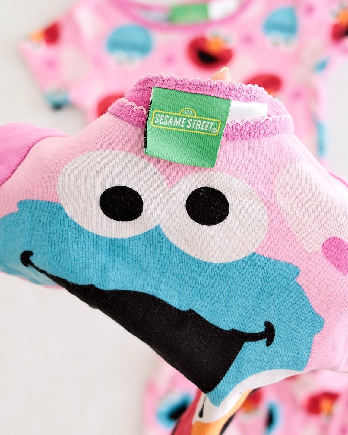 Y2K Sesame Street Elmo & Cookie Monster Pajama Bundle: 3T