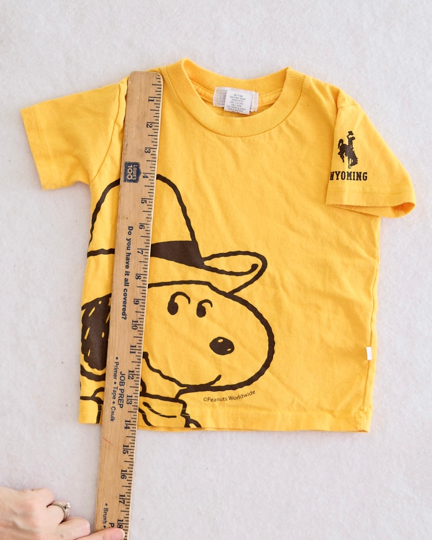 Modern (?) Peanuts Snoopy Cowboy "Wyoming" Tee: 3T?