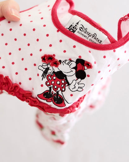 Modern Disney Parks Minnie Mouse Polka Dot Floral Ruffle Dress: 18M