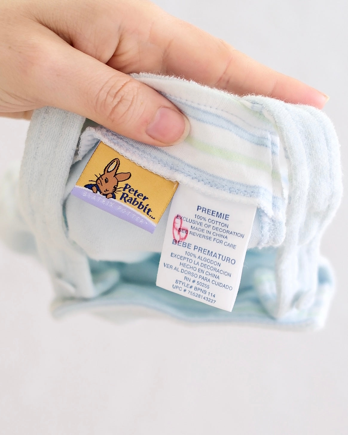 Y2K Peter Rabbit Terry Romper: Preemie