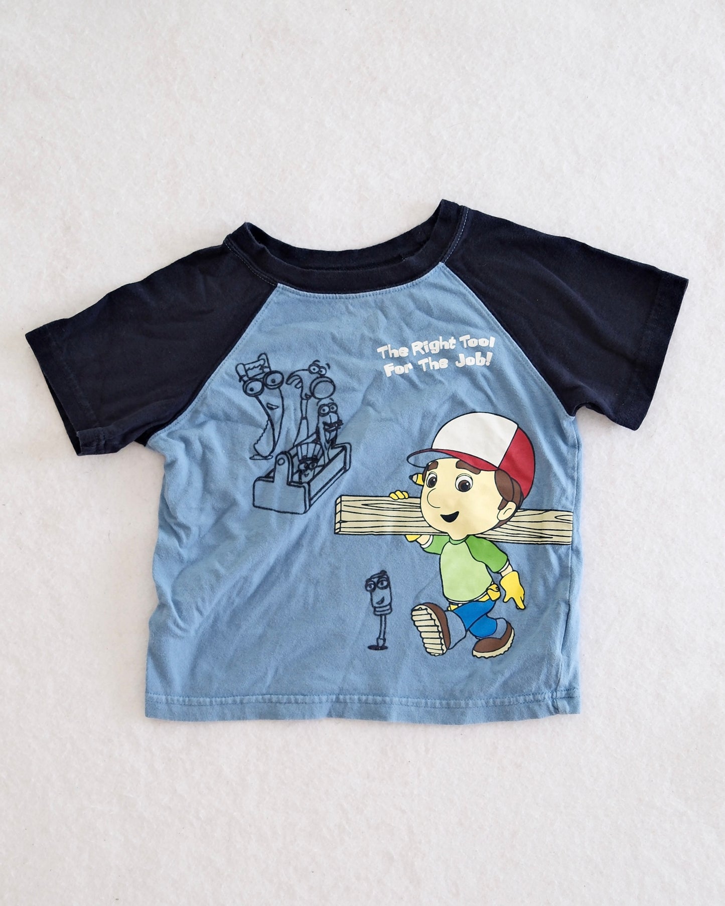 Y2K Disney Handy Manny "Right Tool for the Job" Raglan Tee: 3T