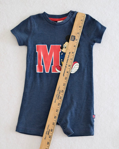 Modern Disney Baby Mickey Mouse Varsity Romper: 12m