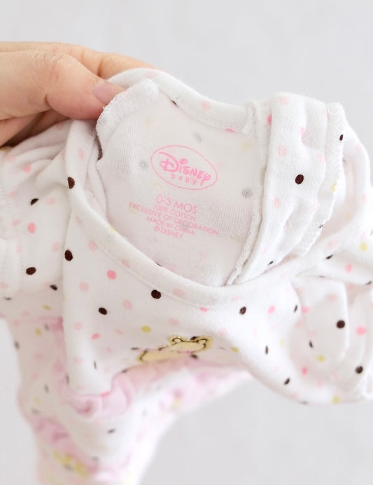 Y2K Disney Winnie the Pooh Polka Dot Ruffle Top: 0-3M