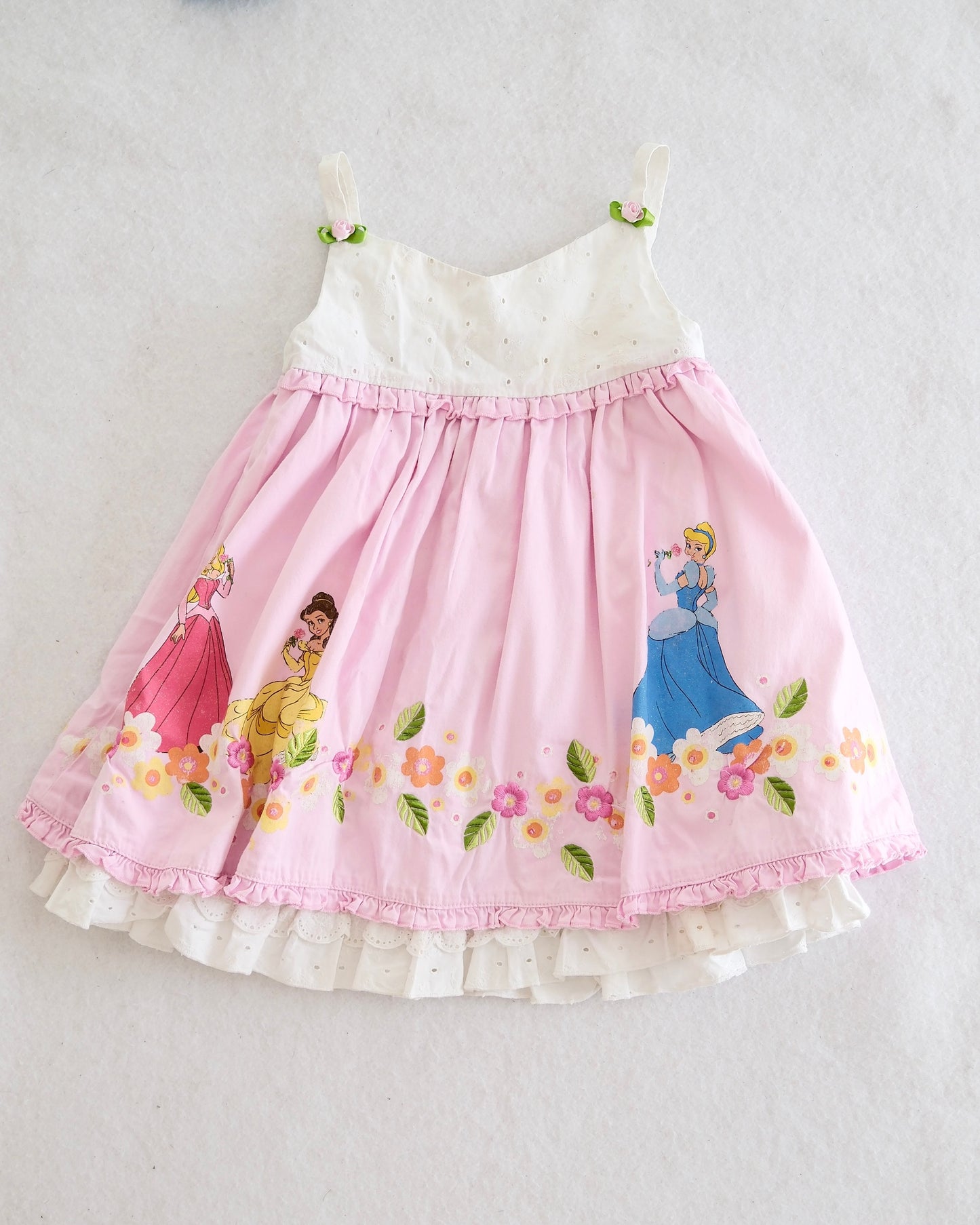 Y2K Disney Princess Eyelet Party Dress: 4T