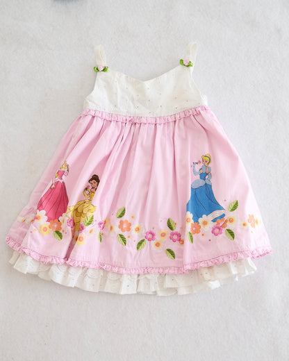 Y2K Disney Princess Eyelet Party Dress: 4T
