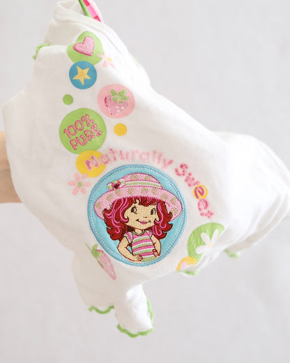 Y2K Strawberry Shortcake "Naturally Sweet" Ruffle Tank: 3T