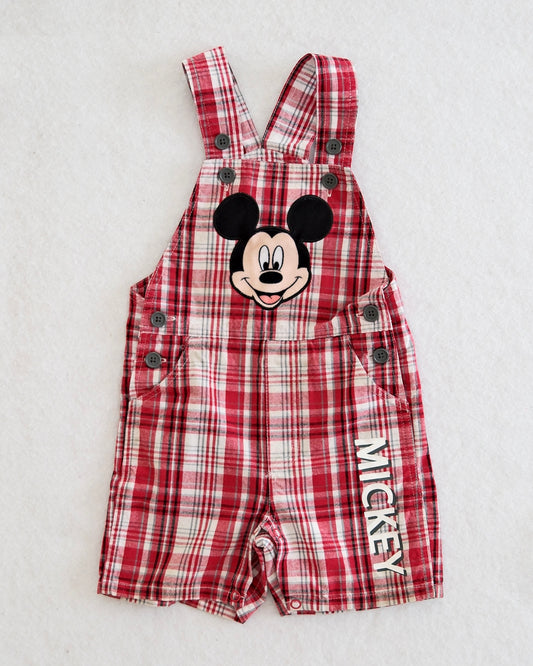 Modern Disney Mickey Mouse Plaid Shortall Romper: 24M