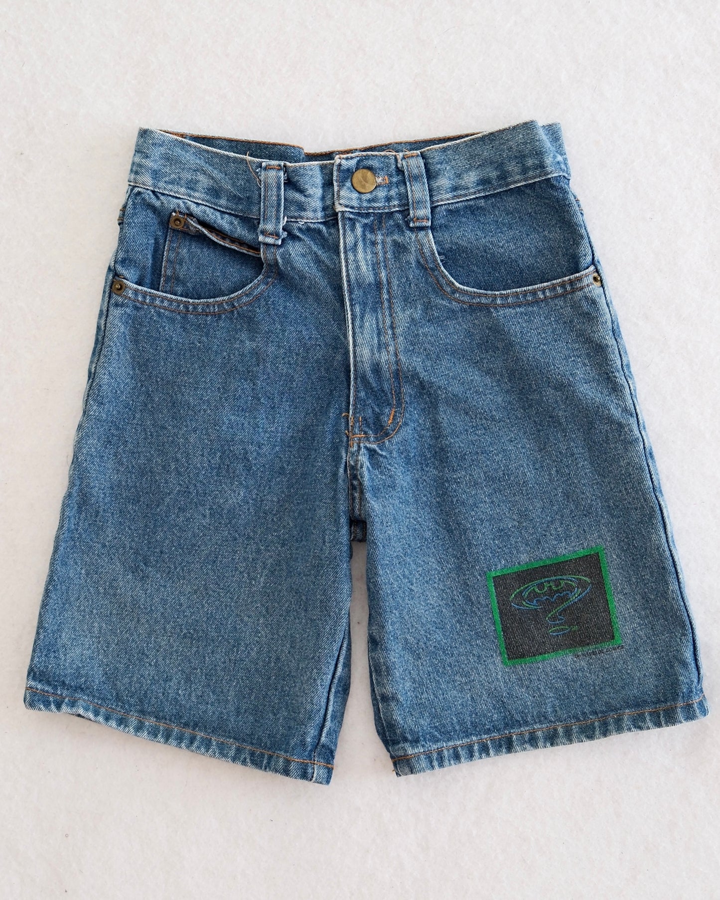 Vintage Batman Riddler Denim Shorts: 8y