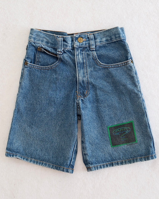 Vintage Batman Riddler Denim Shorts: 8y