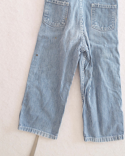 Vintage OshKosh Blue & White Pinstripe Overalls: 3T - Yellow Clover Vintage Kids Clothes