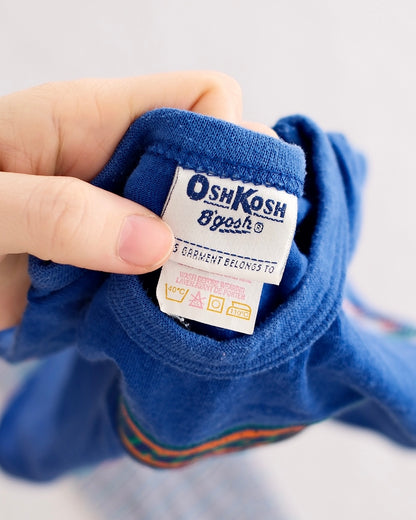 Vintage OshKosh Blue + Orange Striped Lounge Set Set: 5–6Y - Yellow Clover Vintage Kids Clothes