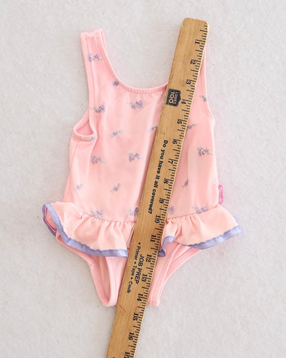 Vintage OshKosh Peach Pink Embroidered Swimsuit: 18m