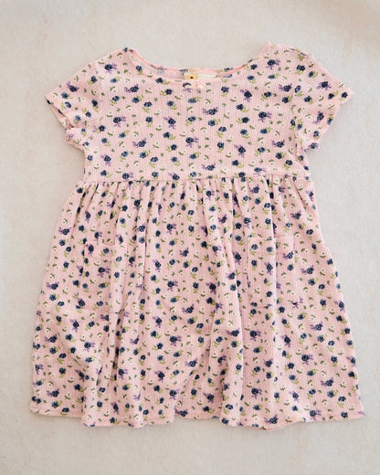 Vintage Swat Floral Pointelle Dress: 5T+