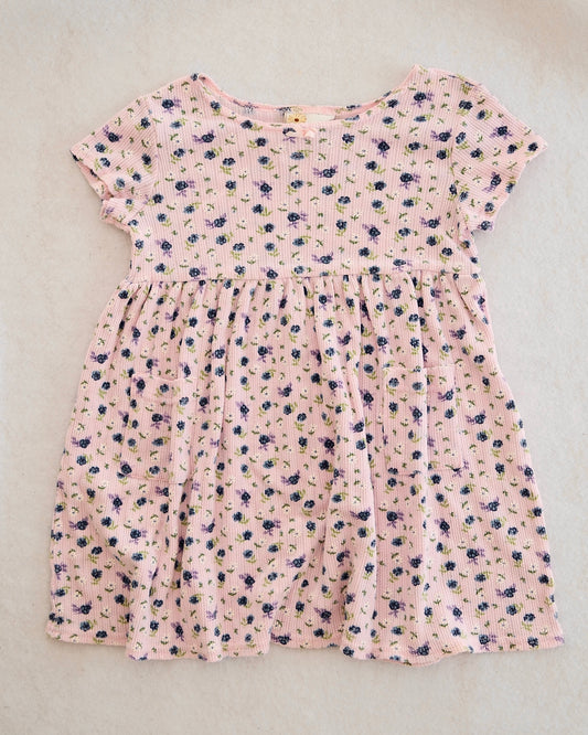 Vintage Swat Floral Pointelle Dress: 5T+