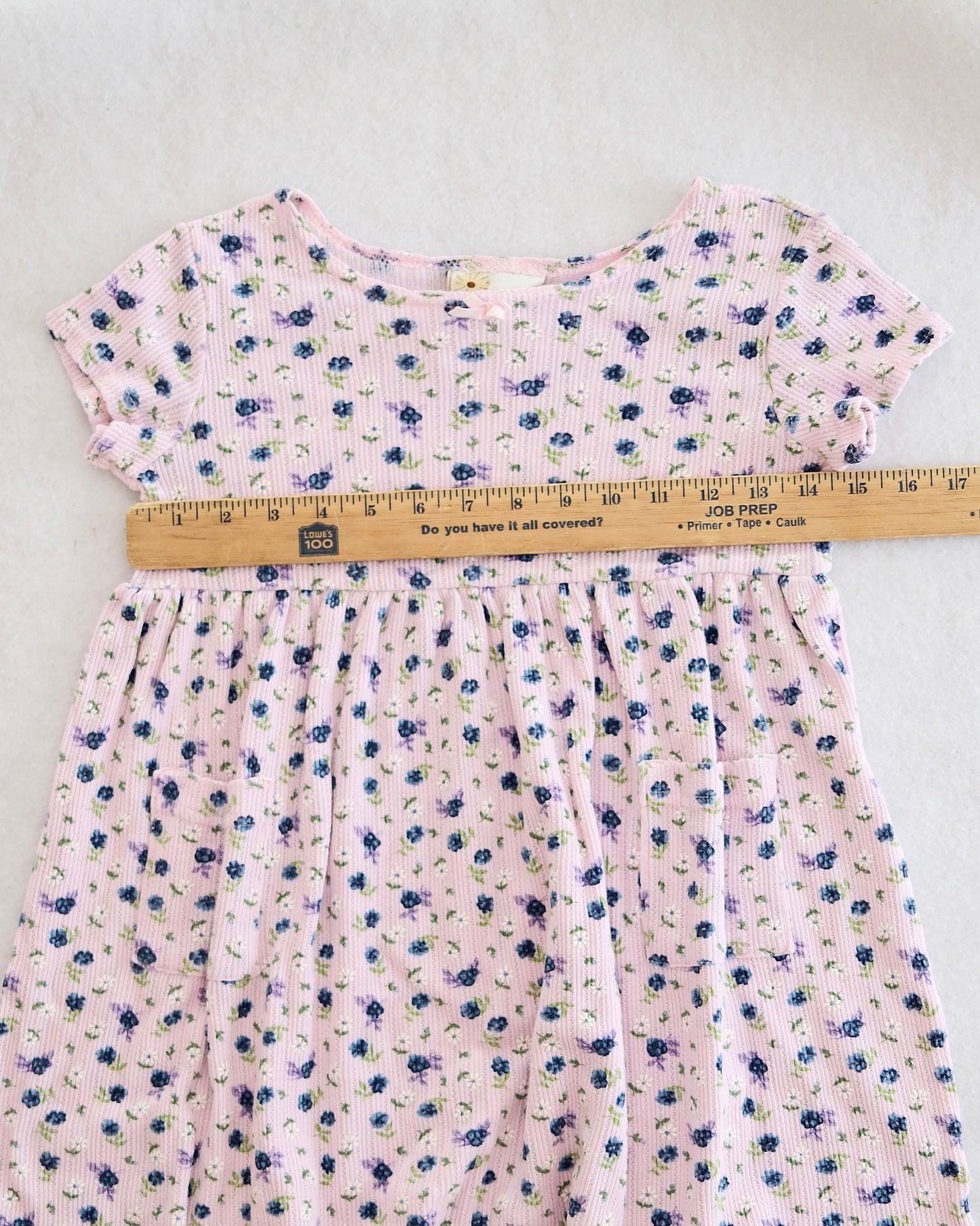 Vintage Swat Floral Pointelle Dress: 5T+