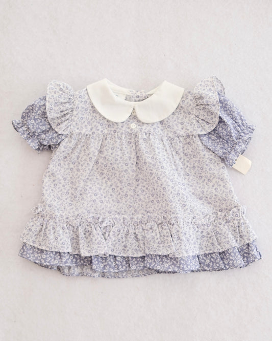 Vintage Dusty Purple Ditsy Floral Dress: 6m?