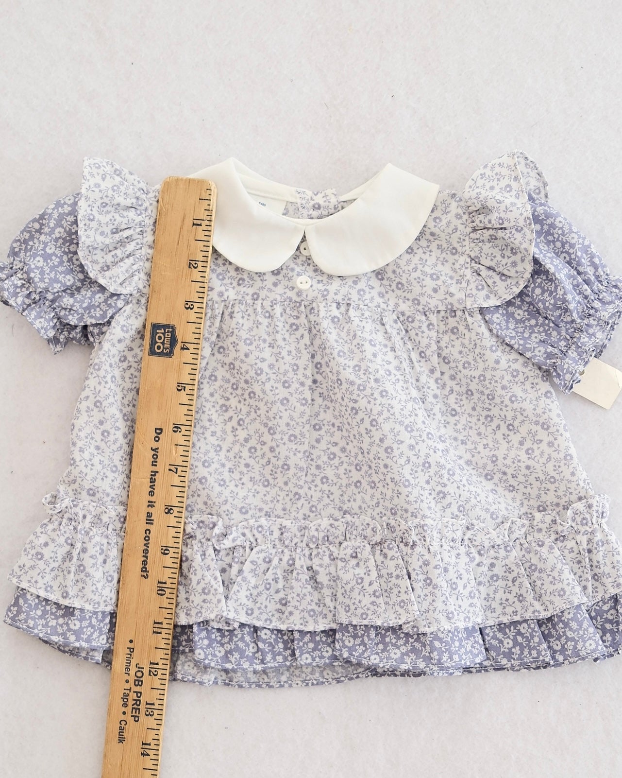 Vintage Dusty Purple Ditsy Floral Dress: 6m?