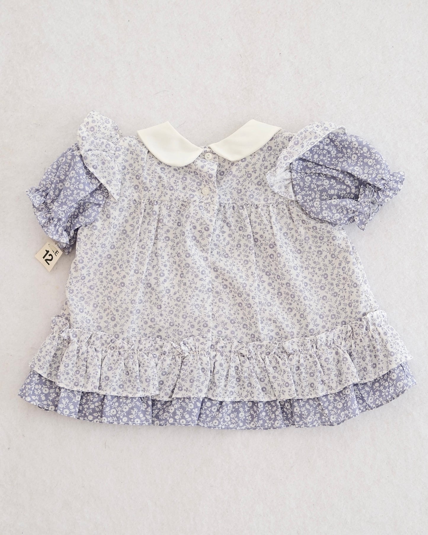 Vintage Dusty Purple Ditsy Floral Dress: 6m?