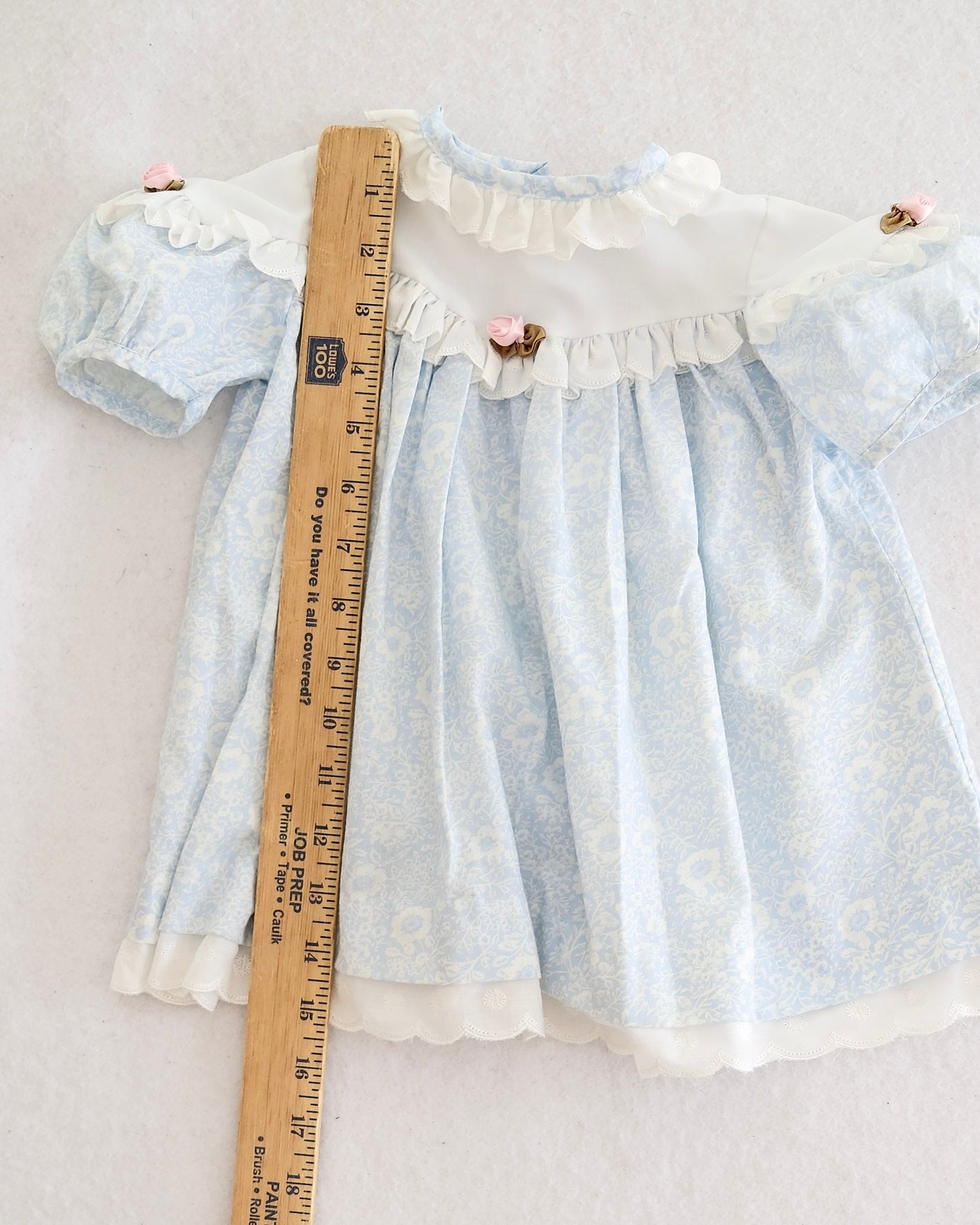 Vintage Rare Editions Ditsy Floral Eyelet Dress: 12m
