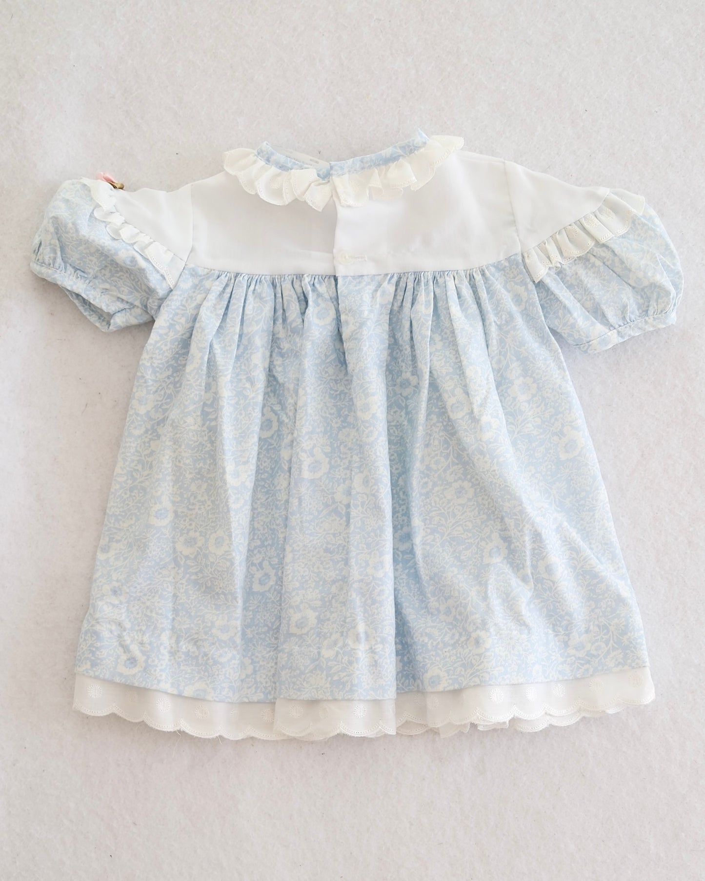 Vintage Rare Editions Ditsy Floral Eyelet Dress: 12m