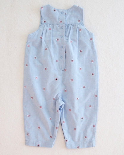 Y2K Gymboree Chambray Floral Romper: 6-12M