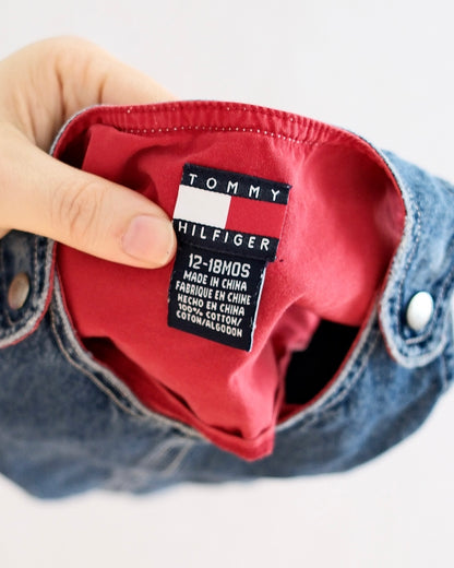 Y2K Tommy Hilfiger Denim Jumper Dress: 12-18M