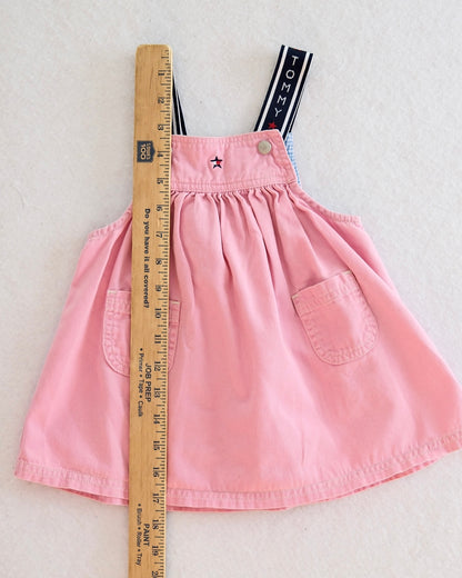 Y2K Tommy Hilfiger Pink Logo Strap Jumper: 12-18M