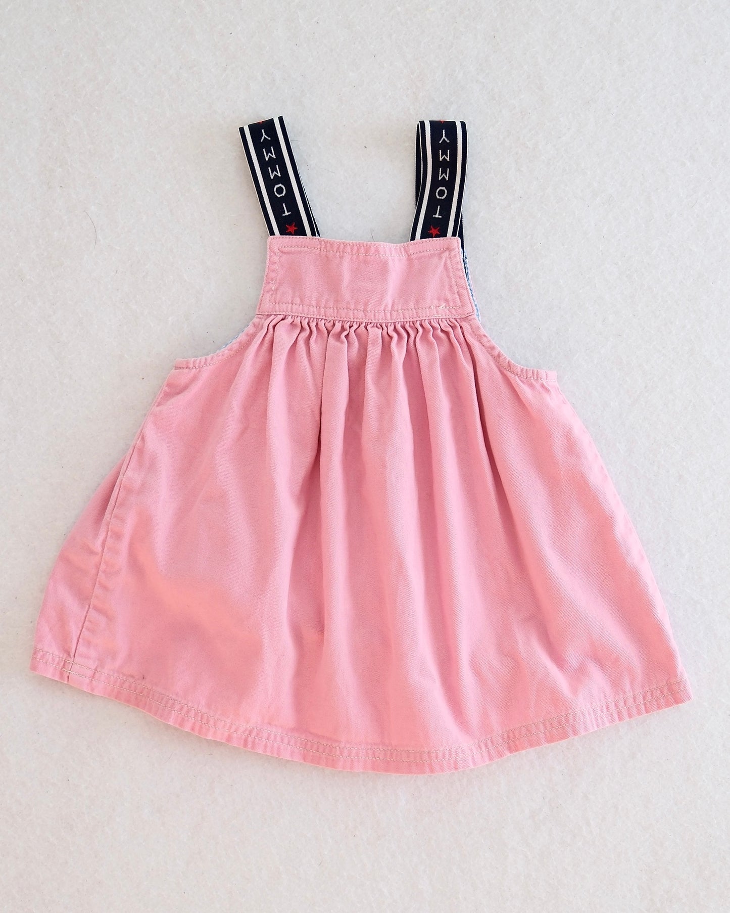 Y2K Tommy Hilfiger Pink Logo Strap Jumper: 12-18M