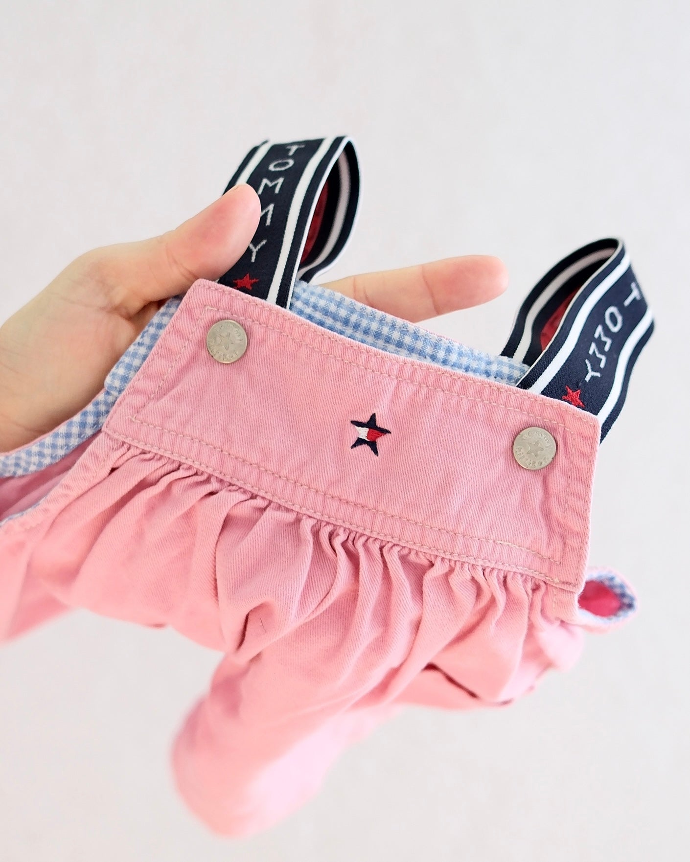 Y2K Tommy Hilfiger Pink Logo Strap Jumper: 12-18M
