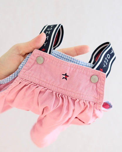Y2K Tommy Hilfiger Pink Logo Strap Jumper: 12-18M